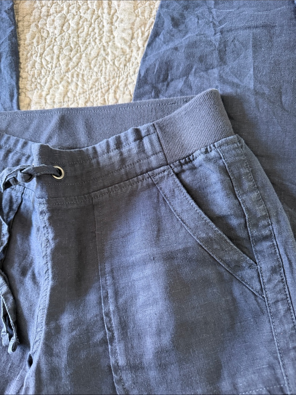 Athleta Drawstring Linen Pant - Picture 4 of 10